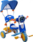 Tříkolka ARTI s vodící tyčí Motocykl modrý