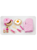 Dřevěná hračka Viga nádobí - snídaně růžové 