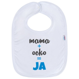 Bryndáček bavlněný New Baby mama+ocko=JA modrý