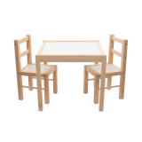 Dětská dřevěná sestava stolku a židliček New Baby PRIMA natural