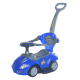Dětské jezdítko se vodící tyčí 3v1 Baby Mix Mega Car modré