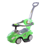 Dětské jezdítko se vodící tyčí 3v1 Baby Mix Mega Car zelené