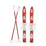 Dětské lyže s vázáním a holemi Baby Mix 70 cm červené