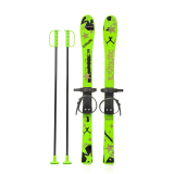 Dětské lyže s vázáním a holemi Baby Mix 90 cm zelené
