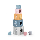 Dřevěná pyramida pro děti Viga vkládací s číslicemi