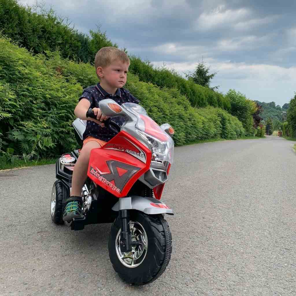 Elektrická motorka dětská Baby Mix POLICIE bílá