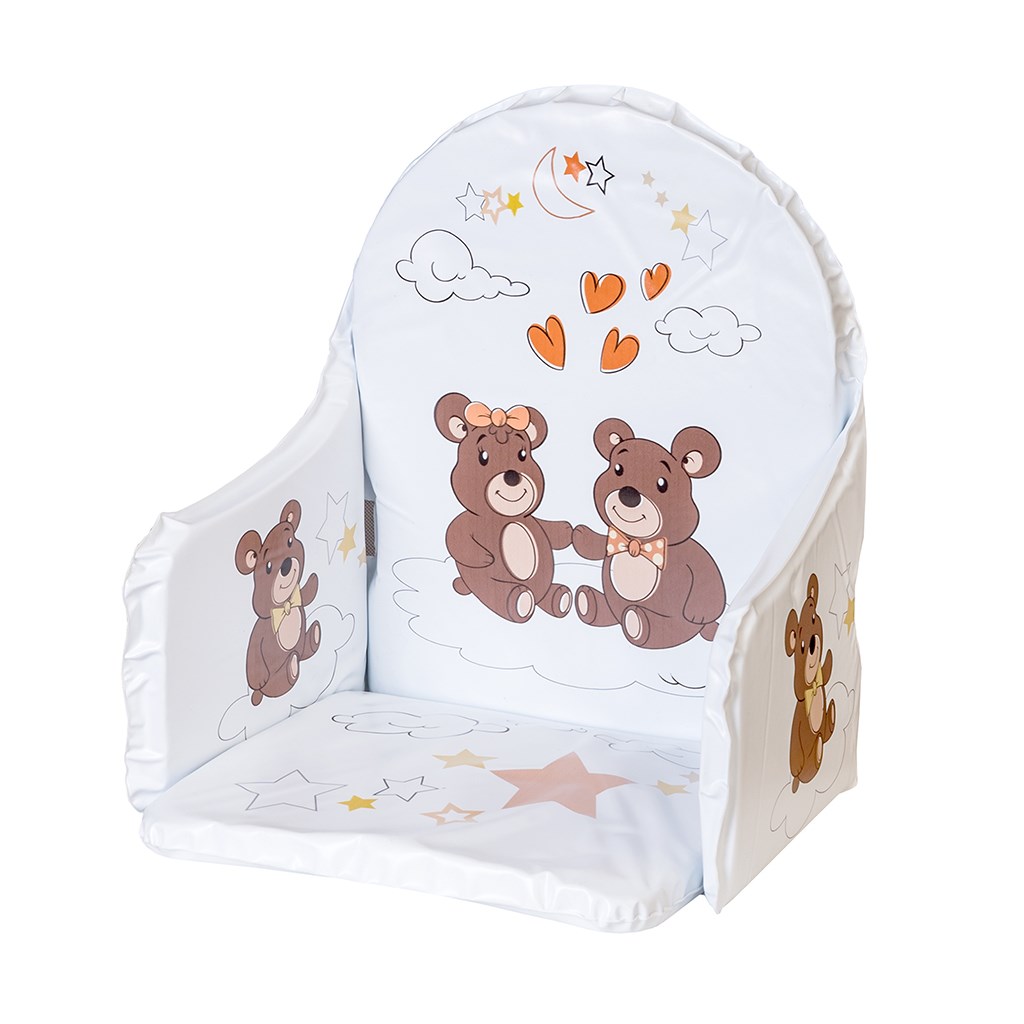 Vložka do jídelní židličky New Baby Victory bílá Medvídci