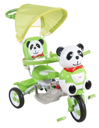 ARTI tříkolka s vodící tyčí PANDA 2 zelená
