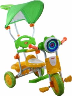 Tříkolka ARTI s vodící tyčí Motocykl zelený