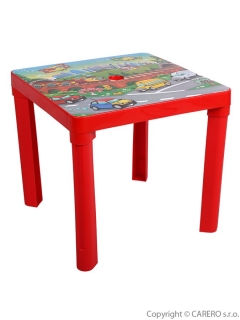 Dětský stolek plastový Star Plus Auta red