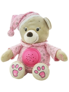 Plyšový medvídek s projektorem Baby Mix růžový