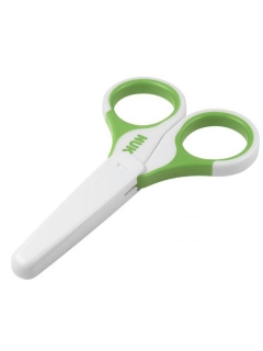 Dětské nůžky s krytem NUK zelené