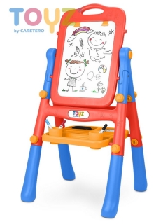 Dětská oboustranná edukační tabule Toyz red