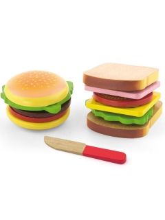 Dřevěná hračka Viga Hamburger a Sendvič 