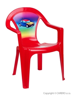 Dětská židlička plastová Star Plus car red