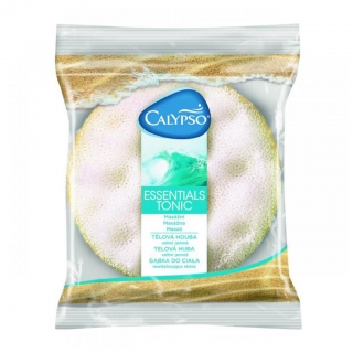 Mycí masážní houba Calypso Essentials Tonic žlutá