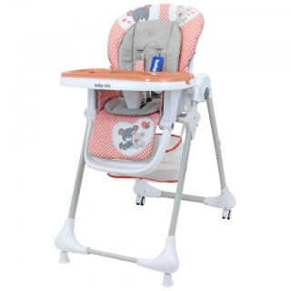 Jídelní židlička skládací Baby Mix Infant pink