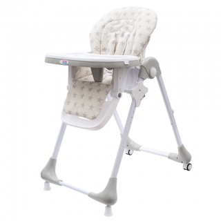 Jídelní židlička skládací New Baby Gray Star