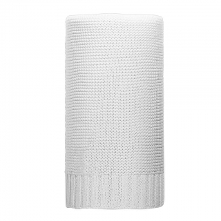 Bambusová pletená deka NEW BABY 100x80 cm bílá