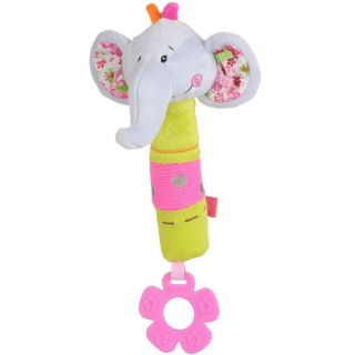 Pískací hračka Baby Ono s kousátkem Sloník