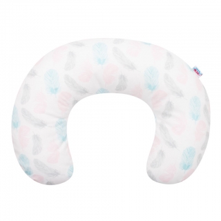 Kojící polštář New Baby Pírka růžový