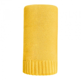 Bambusová pletená deka NEW BABY 100x80 cm žlutá