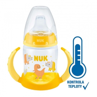 Kojenecká láhev NUK s kontrolou teploty 150 ml žlutá