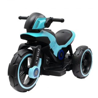 Elektrická motorka dětská Baby Mix POLICIE modrá
