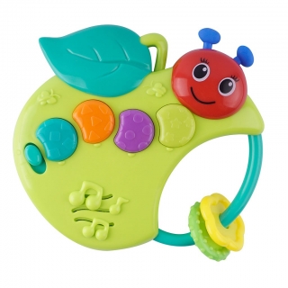 Chrastítko se zvuky Baby Mix Housenka