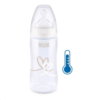 Kojenecká láhev NUK FC+Temperature Control 300 ml BOX-Flow Control savička white
