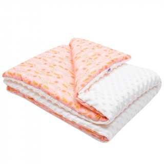 Dětská deka z Minky s výplní New Baby Harmony 70x100 cm růžová