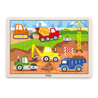 Dětské dětské dřevěné puzzle Viga Stavba