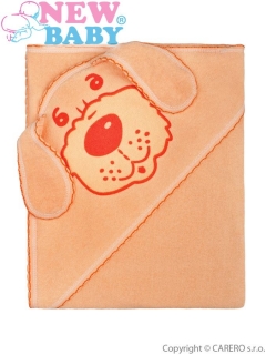 Osuška New Baby PEJSEK 80x80 cm oranž
