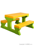 Dětský stolek s lavičkami Star Plus yellow
