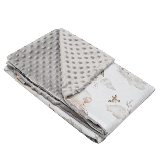 Dětská deka z Minky Baby Mix Sloníci bílo-šedá 80x102 cm